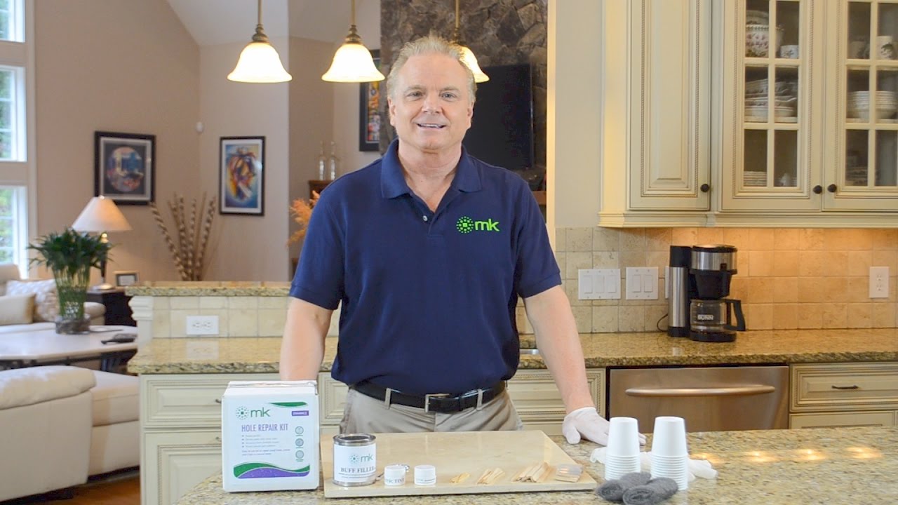 How to Repair a Granite, Quartz or Marble Surface with a Light Cure Acrylic Repair  Kit. 
