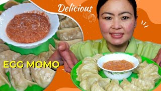 Nepali Mukbang || अण्डा मोमो अनि तिलको अचार  #nepalimukbang #nepaliasmr