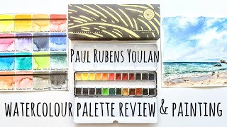 Paul Rubens New 5th Generation 'YouLan' Artist Watercolour Paint Palette Swatch, Review & Painting