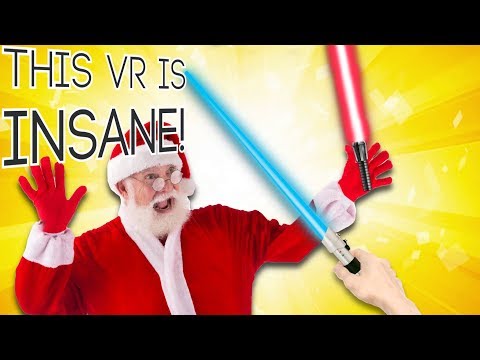 I Ride With Santa and use Light Sabers in Beat Saber VR!