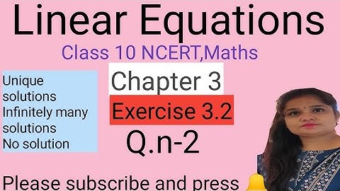 Intersecting Lines | Coincident Lines |Parallel Lines| Exercise 3.2 Qn-1 | Class 10 NCERT Maths