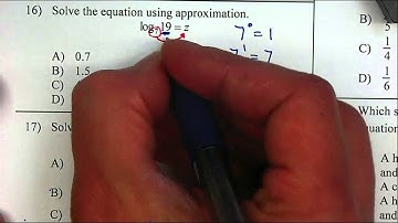 Algebra 2 - Approximate Logs P16