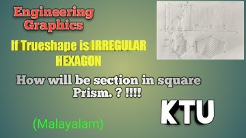 Easy way to draw section of solid, If True shape is given (Malayalam)