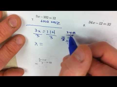 Multi Step Equation Quiz Youtube