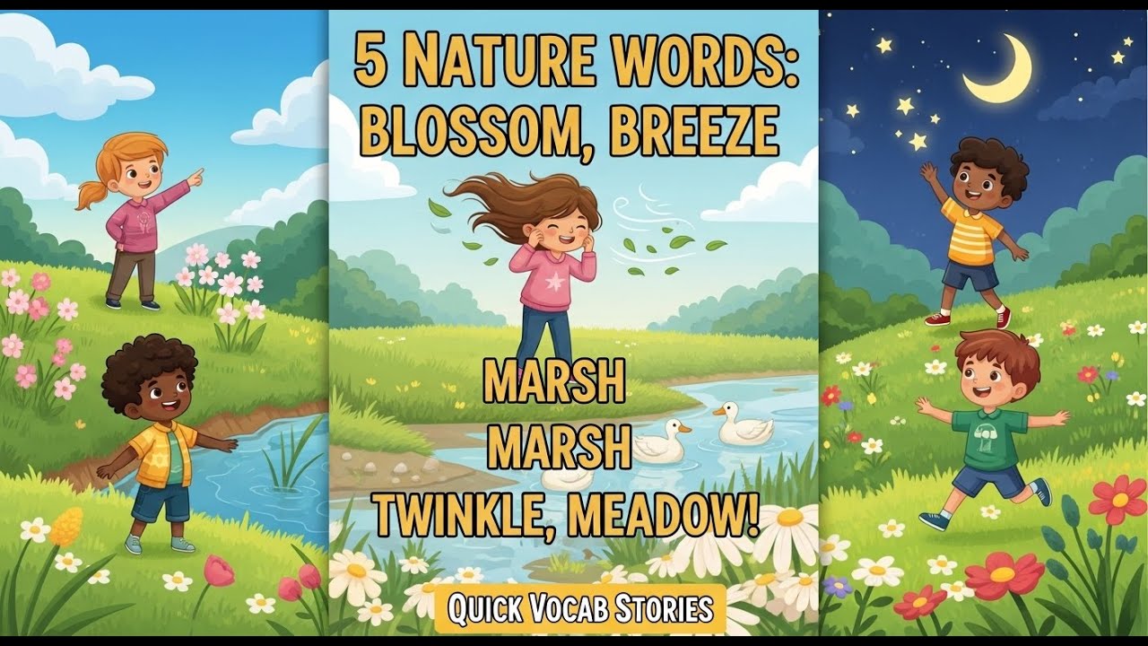 🌿 5 Nature & Environment Words in English | Quick Vocab Stories 📚🍃