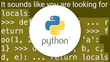packing named arguments into a dict