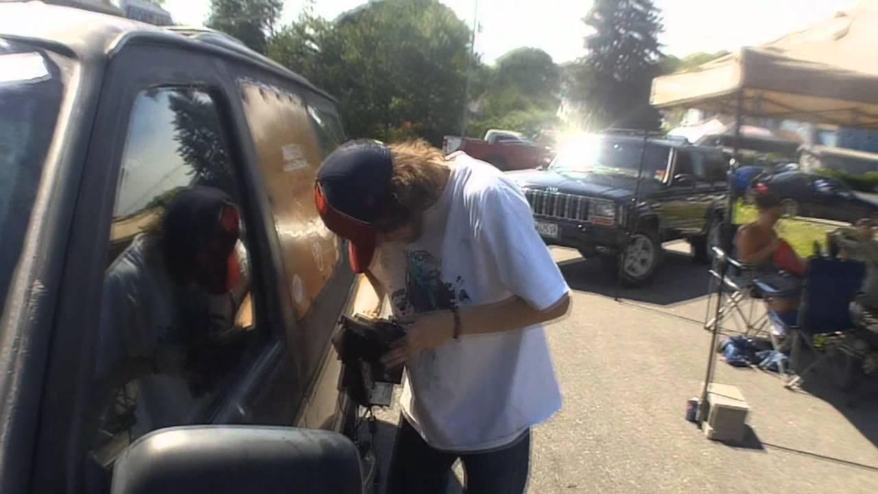 SHATTERED Windshield on 2 18" Subwoofers Breaking & Shattering GLASS