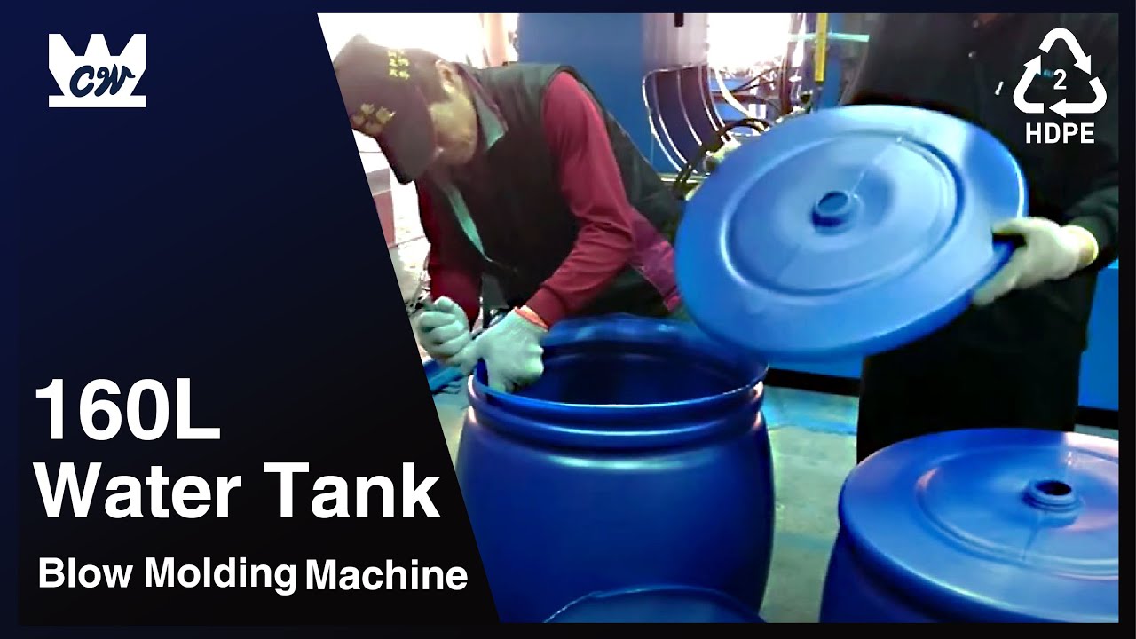 160L Water Tank blow molding machine inplant test run 17030 YouTube