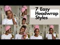 7 Easy Headwrap/Turban Tutorial ( Short Locs & Short Hair Friendly)