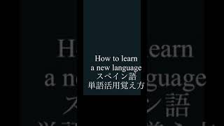 【意外と簡単】単語活用覚え方【スペイン語】