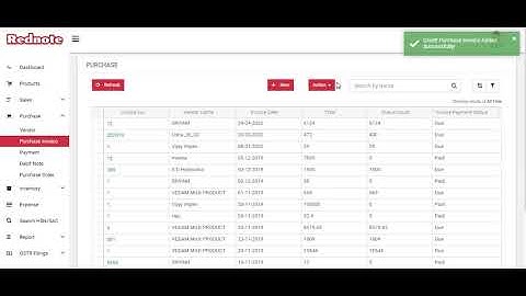 How to add purchase Invoice in Rednote Online Invoicing Software