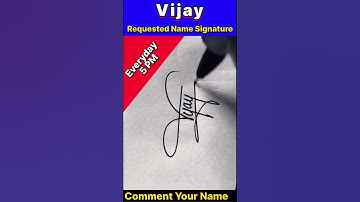 vijay name signature || v letter signature || #ytshorts #viralshorts #trendingshorts #shortsfeed