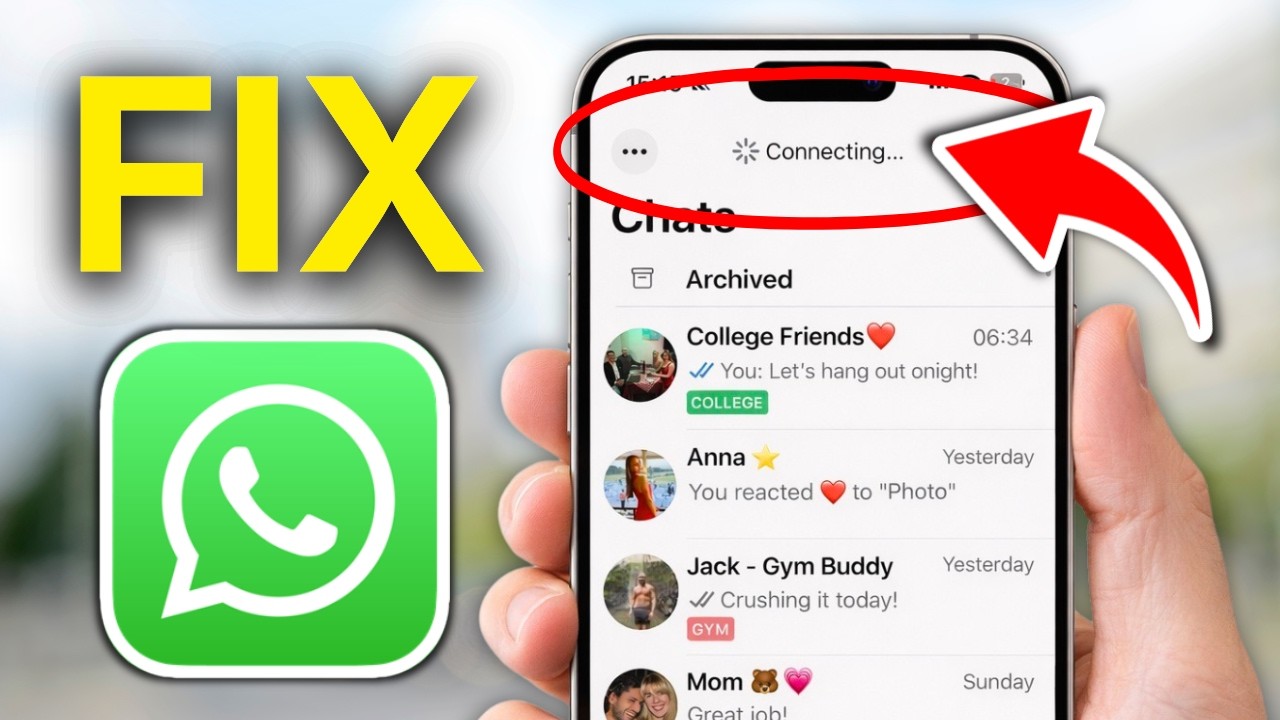 How To Fix WhatsApp Connecting Problem On iPhone - YouTube