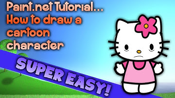 How To Draw A Cartoon Character With Paint.net (SUPER EASY)