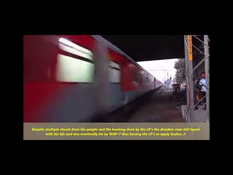 Rajdhani Express Hit Mad Man With Heavy Treasspassing Indian Railways