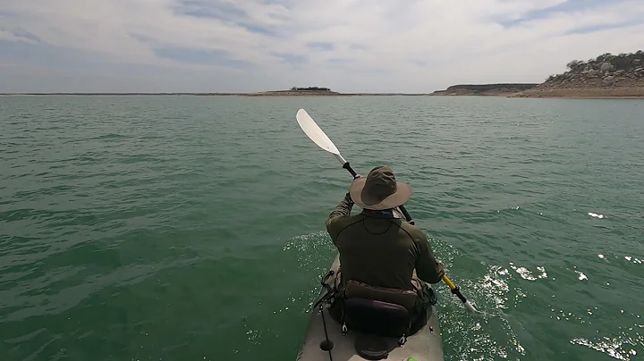 Kayaking across Lake Amistad