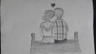 romantic drawing couple pencil draw beginners step