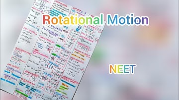Rotational Motion physics class 11 One shot |  NEET/ JEE | Short notes
