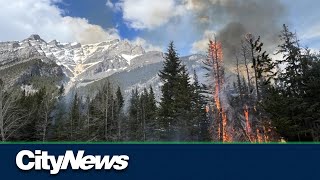 'Out of control' fire near Banff