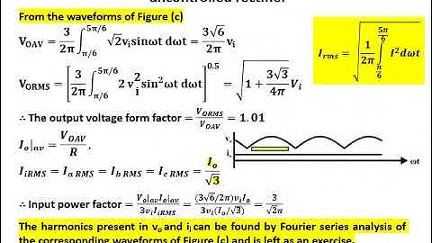 Thyristor Controlled AC Circuits - three phase uncontrolled rectifier 1