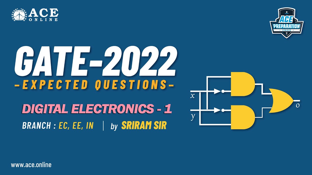 Digital Electronics - 1| Expected Questions - GATE 2022 (EC/EE/IN ...