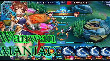 24 Kills + MANIAC!! Wanwan Best Build to Easily Win a Game in mythic Rank! | Top Global Wanwan 🔥MLBB