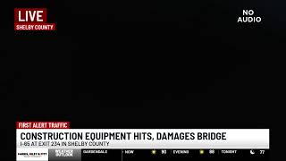 Damaged Bridge Over I-65 S In Shelby County Causing Severe Delays
