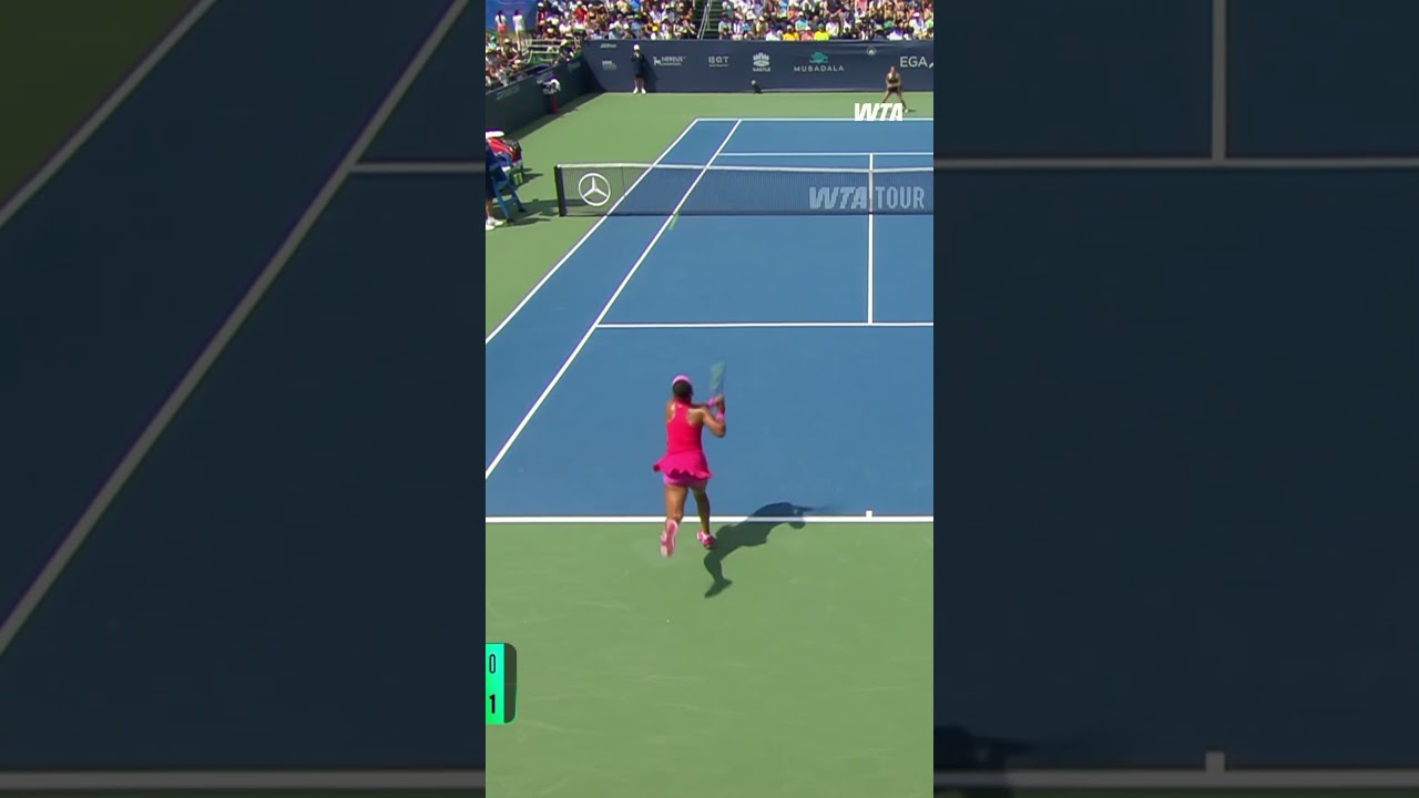 Naomi Osaka finds the line with precision 😮‍💨 #wta #MubadalaDCOpen #tennis
