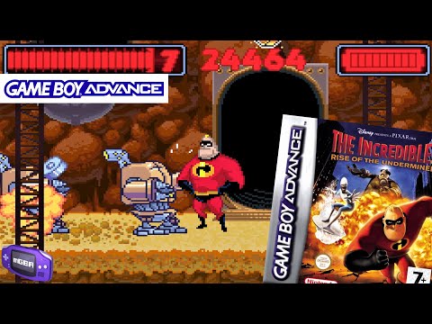 The Incredibles : Rise of the Underminer (2005) Nintendo GameBoy Advance Gameplay in HD (mGBA)