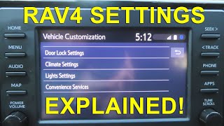 Toyota RAV4 (2019-2023): Vehicle Settings Explained! Detailed Review.