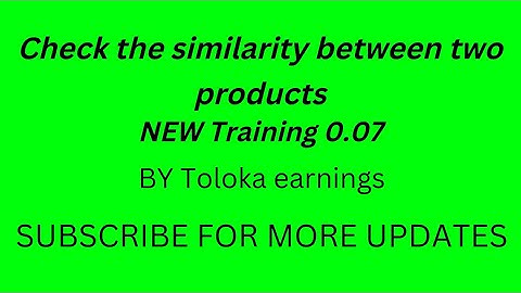Check the similarity between two products (NEW Training)