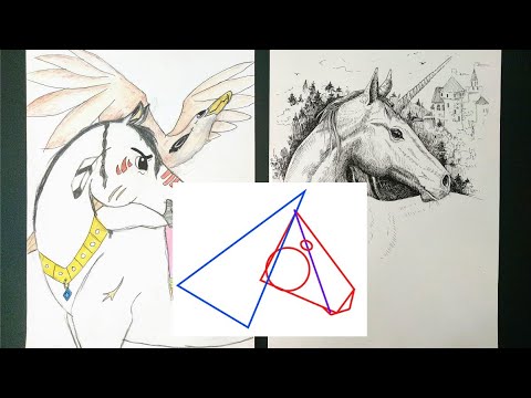 Как нарисовать голову лошади Удобная схема для начинающих Рисуем с Варей