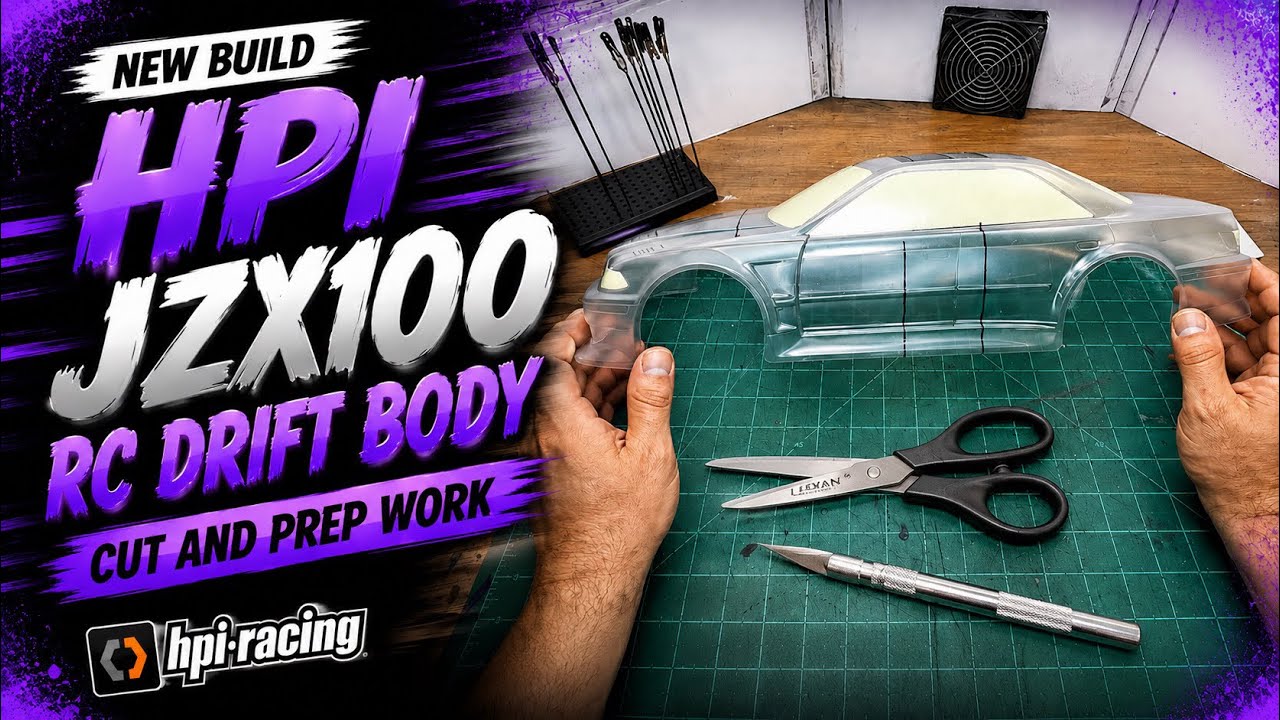 New Build Part 1 - HPI JZX100 RC Drift Body - Cut and Prep - YouTube