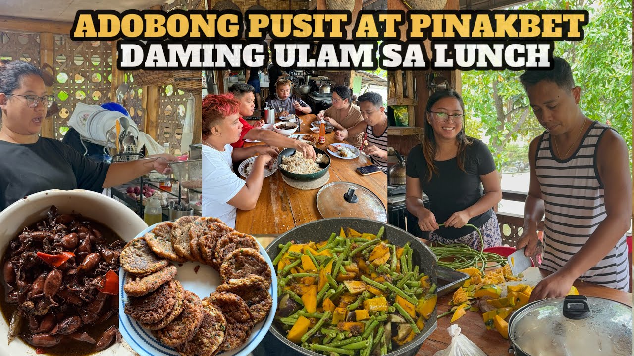 ADOBONG PUSIT AT PINAKBET NA MAY ALAMANG | DAMING ULAM NGAYON SA LUNCH @SimplyAmory 