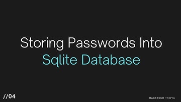 Store Data In Sqlite Database | Password Manager Using Python | Episode 4