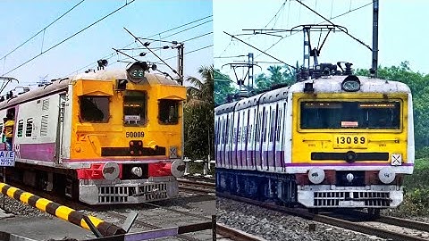 Back to back Single Wind Shield vs Twin Wind Shield conventional EMU Skipping Railgate | ER
