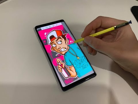 Drawing a Graffiti Character on my NEW Samsung Note 9!