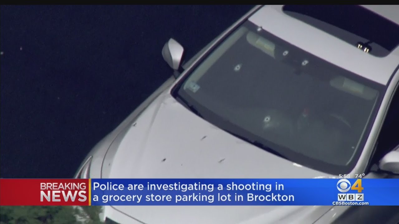 Police Investigate Shooting In Brockton Grocery Store Parking Lot - YouTube