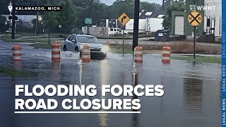 City of Kalamazoo closes roads due to flooding
