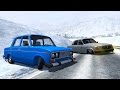 ЗИМНИЙ ДРИФТ НА РУССКИХ МАШИНАХ в BEAMNG DRIVE + РУЛЬ