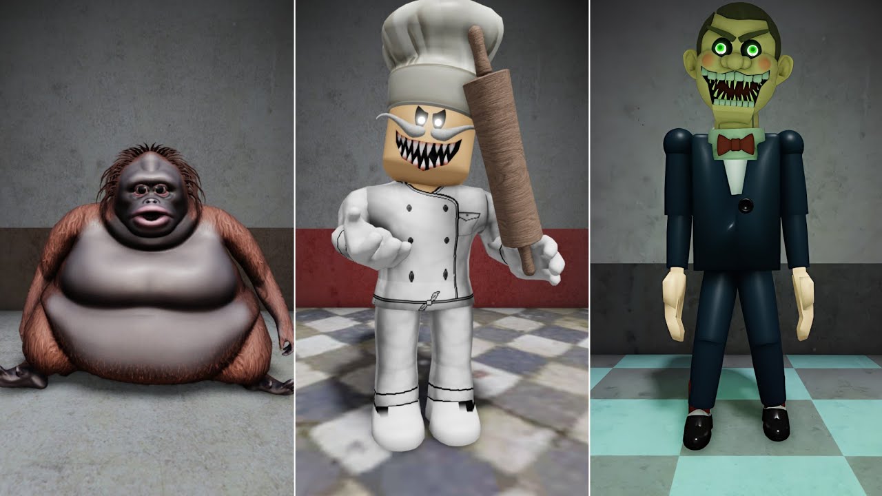 RUN FROM UH OH STINKY, RUN FROM PAPA PIZZA, RUN FROM MR FUNNY ROBLOX OBBY