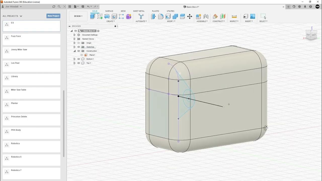 Fusion 360 Basic Hinged Box YouTube