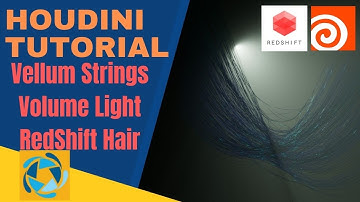 How to create Vellum Strings and render Volume light in Redshift, Scene file included