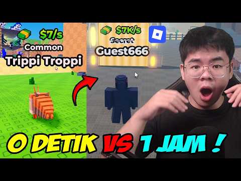 CHALLENGE 1 JAM BERMAIN KICK BRAINROT ! DAPAT BRAINROT DEWA APA AJA ?