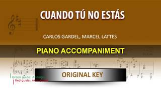 Download Lagu Cuando tu no estás / Gardel: Karaoke + Score guide / Original key MP3