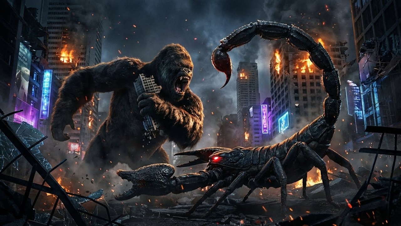 City Under Attack! King Kong Battles Massive Scorpion Monster