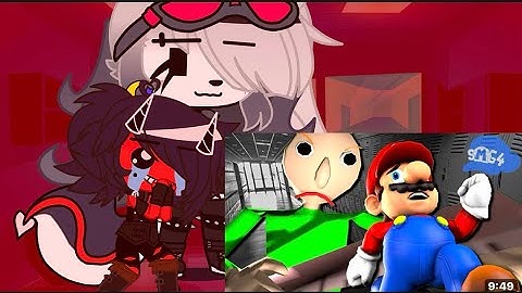 Helluva boss Gacha Club react to SMG4 If Mario was in  Baldi