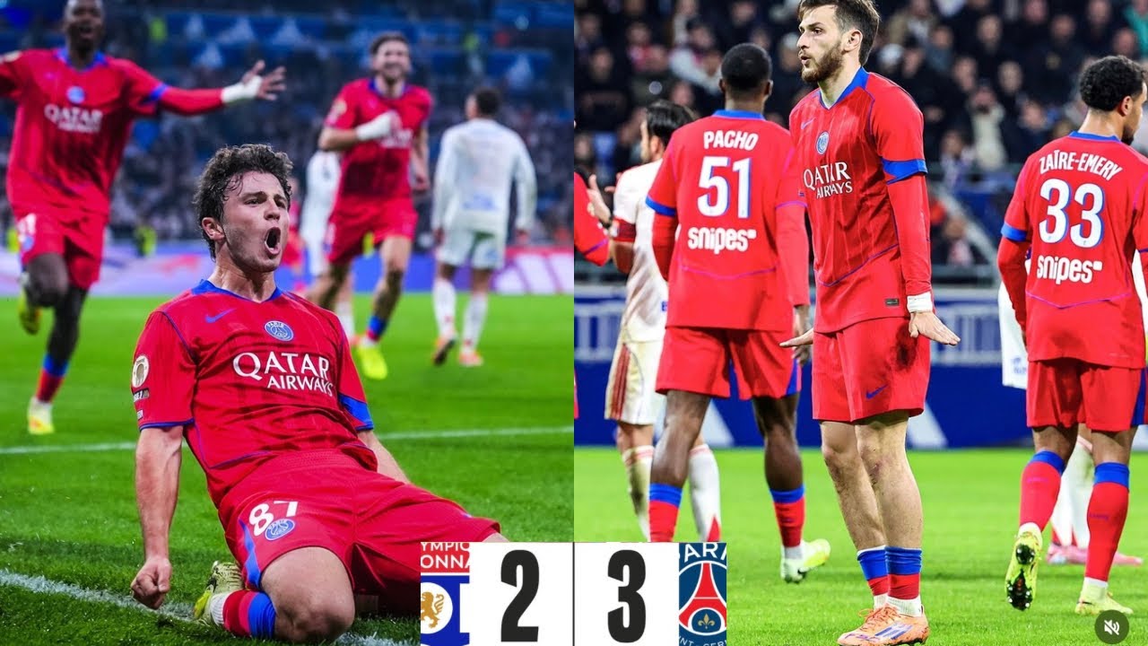 Lyon vs Paris Saint-Germain 2-3 ligue1 highlights 2025 | Kvaratskhelia goal | Neves Winner