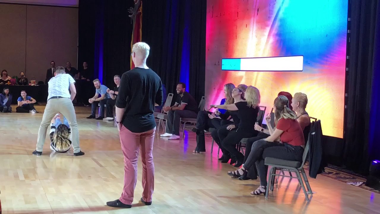 Chris Dumond, Nicole Clonch with Stephen White Halloween Swingthing 2018