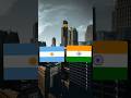 Argentina Vs India Comparison Counrty Edit World Viralshort